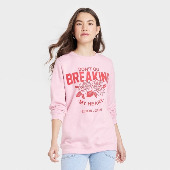 Bravado | Tops | Target Elton John Breakin My Heart Graphic Sweatshirt |  Poshmark
